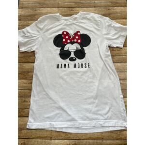 Disney Mama Minnie Mouse Bella Canvas White Tshirt Large